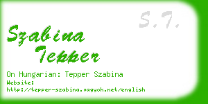 szabina tepper business card